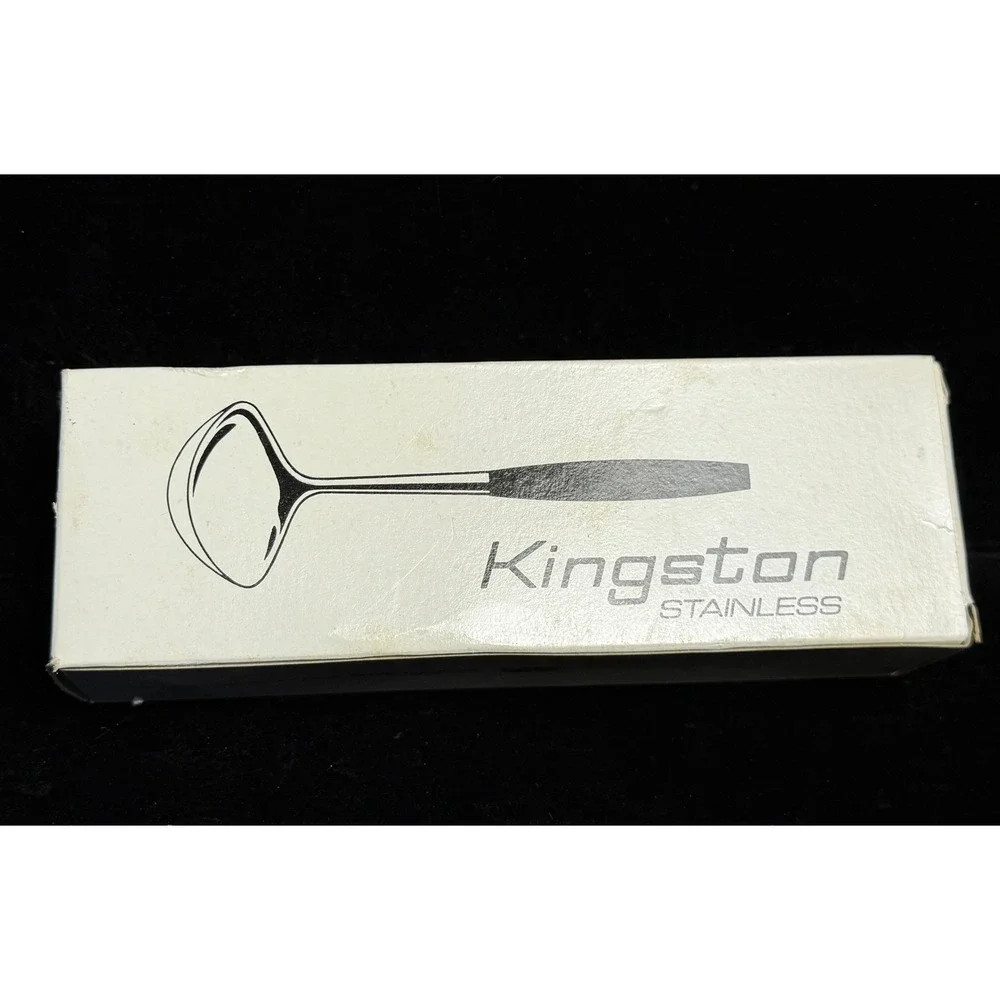 Kingston Stainless: Gravy Ladle 1222, Mid Century Modern Japan Black Handle, NIB